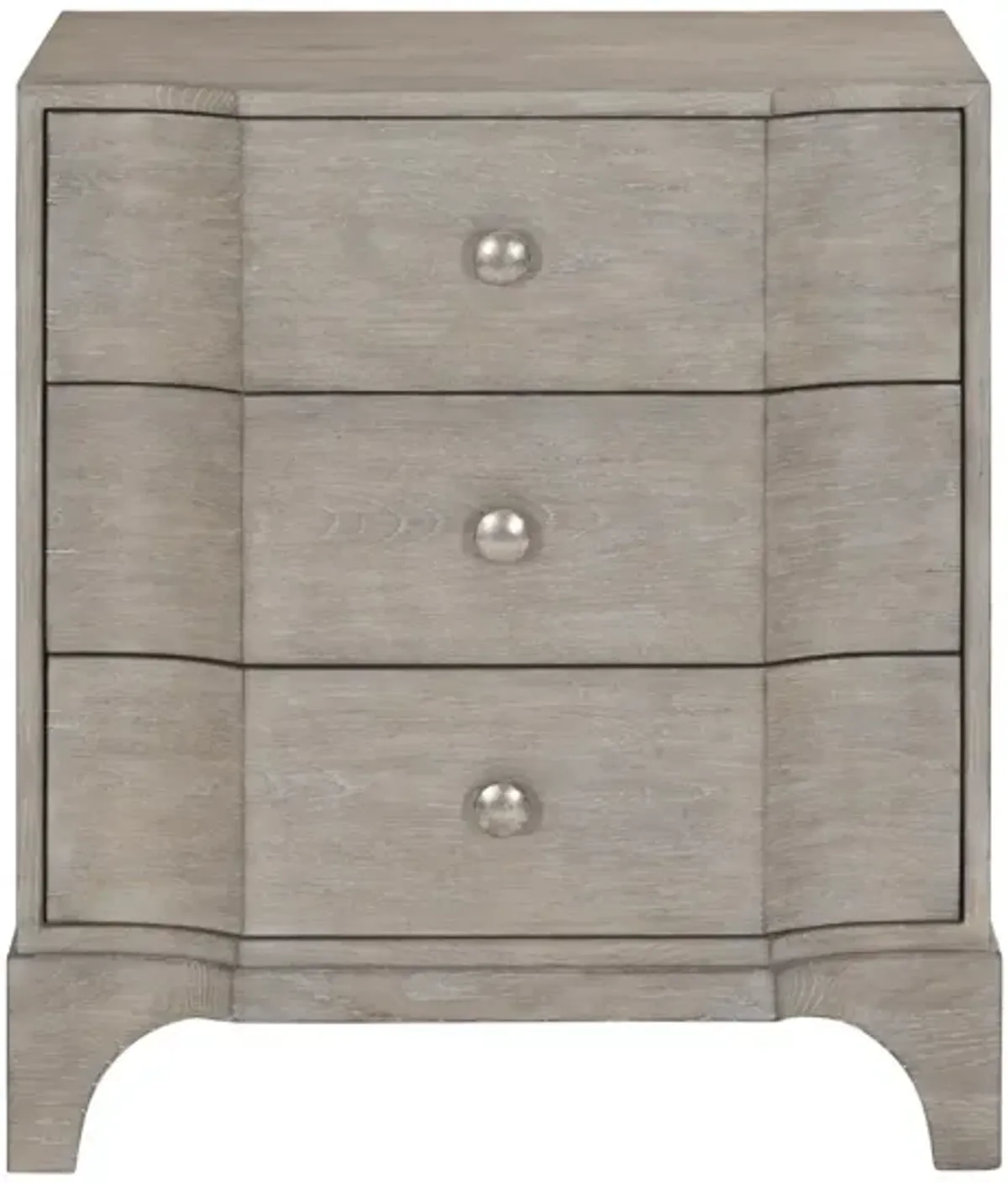 Bernhardt Albion Pewter 3-Drawer Nightstand