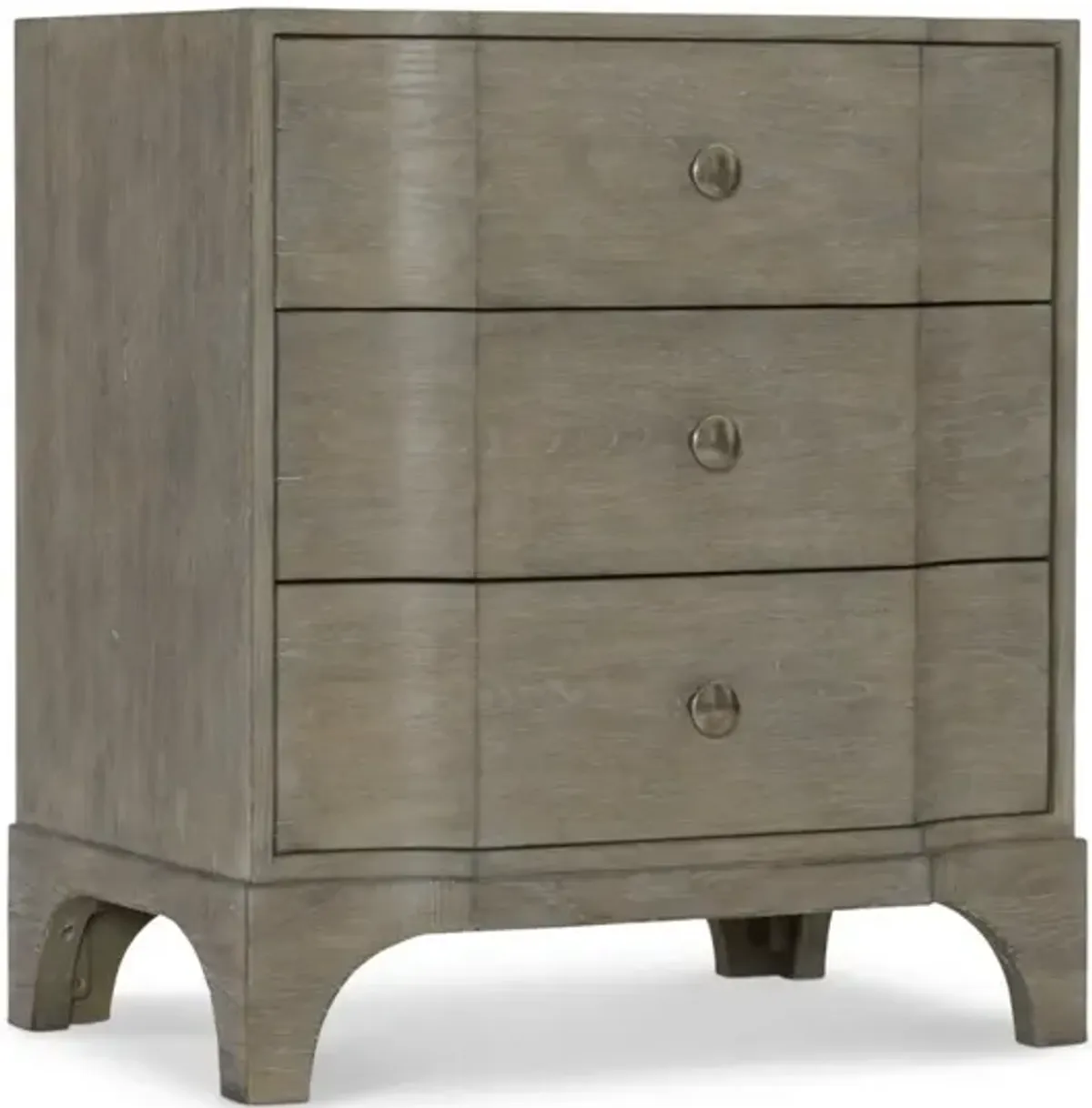 Bernhardt Albion Pewter 3-Drawer Nightstand