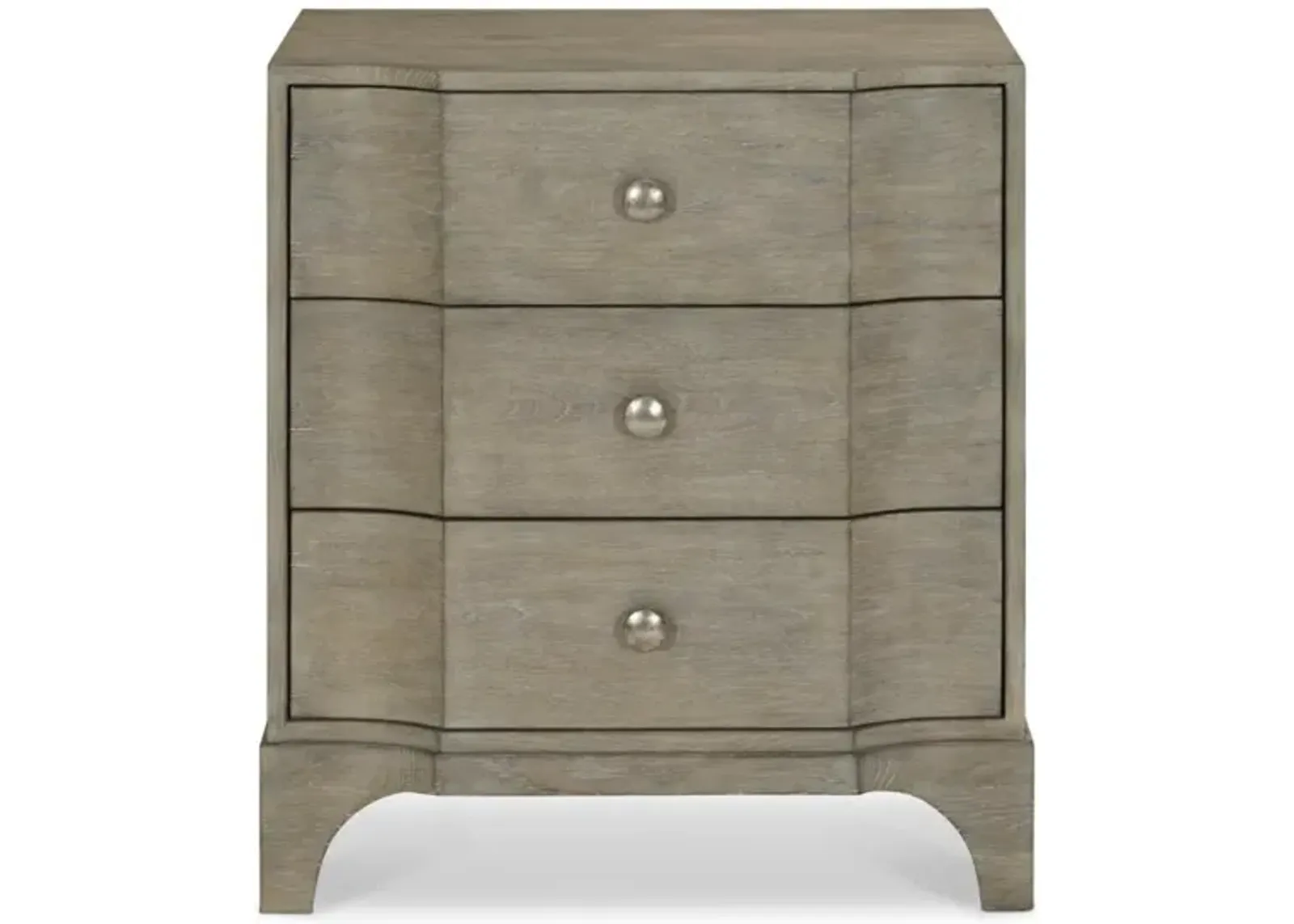 Bernhardt Albion Pewter 3-Drawer Nightstand