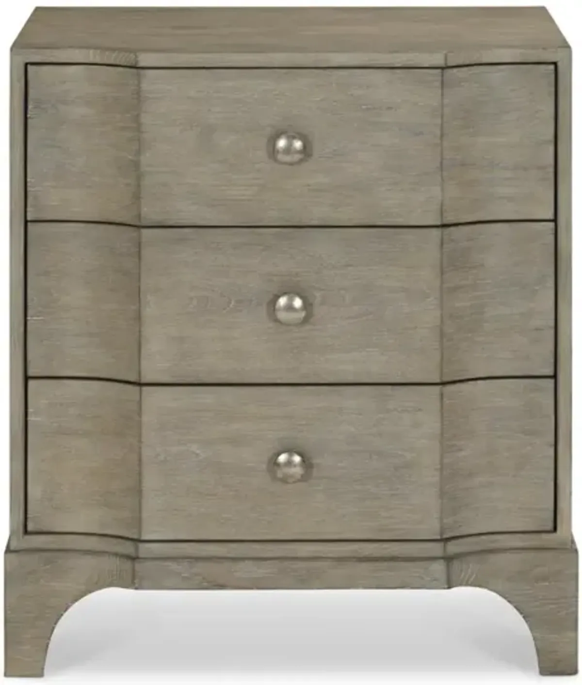 Bernhardt Albion Pewter 3-Drawer Nightstand