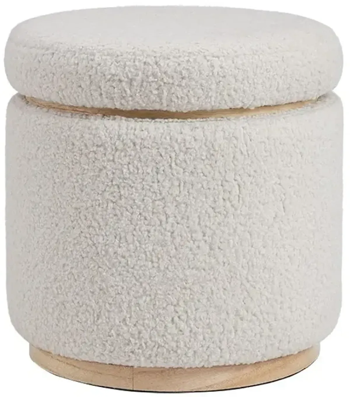 Linon Blanche Natural Storage Ottoman