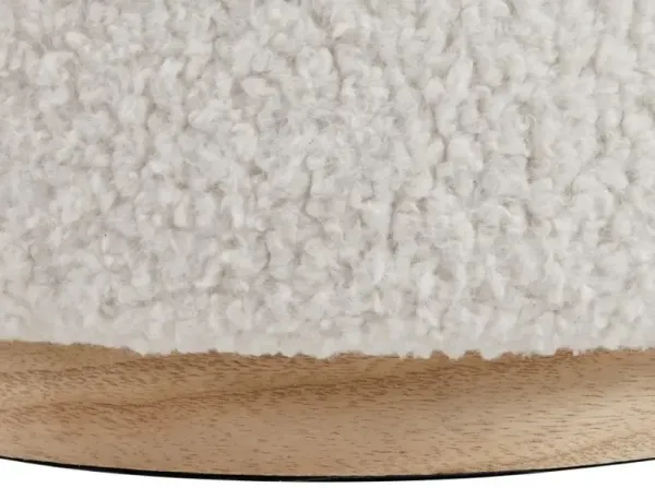 Linon Blanche Natural Storage Ottoman