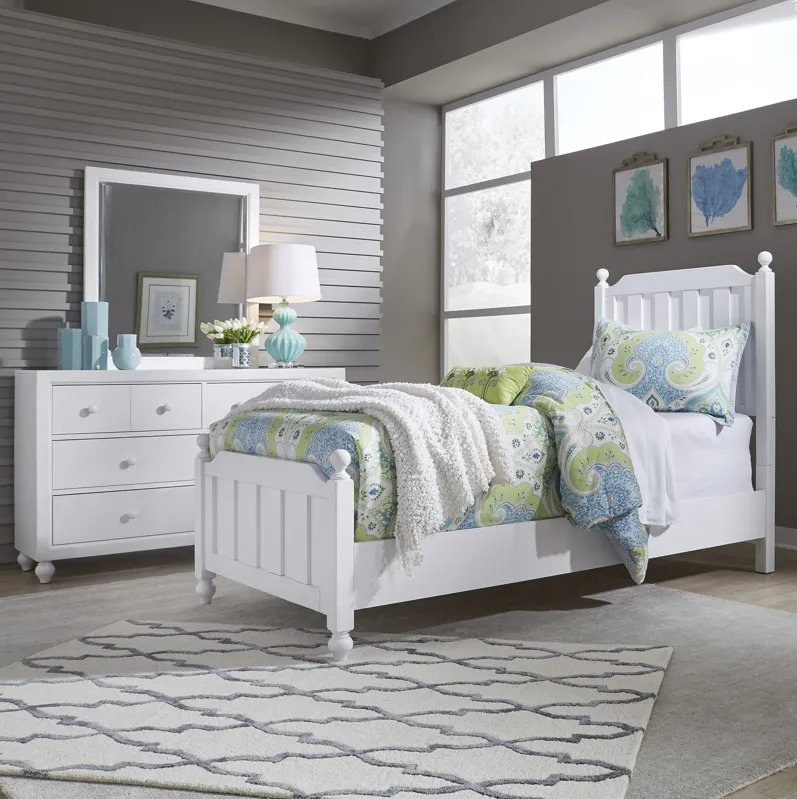 TWIN PANEL BED DRESSER & MIRROR - COTTAGE VIEW