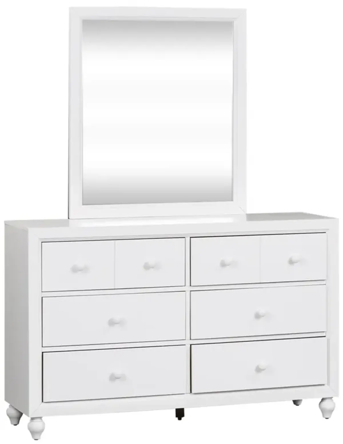 Liberty Furniture Kids/Teens Complete Twin Bedroom Set Panel Bed, Dresser & Mirror White Cottage View