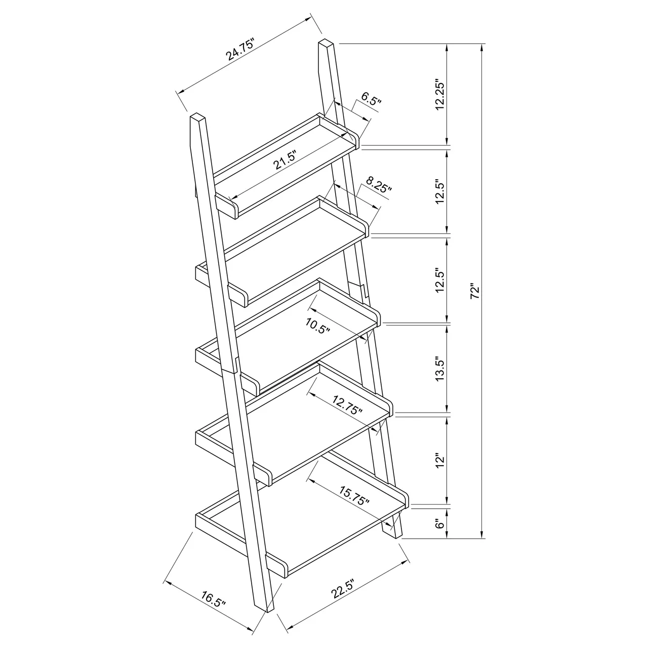 BOWER BOOKCASE CAPPUCCINO