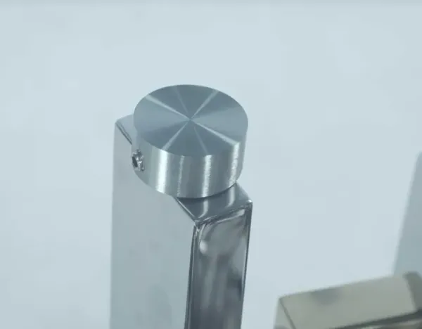 Chintaly Verona Contemporary Round Glass Dining Table with Steel & Golden Cluster Design Base