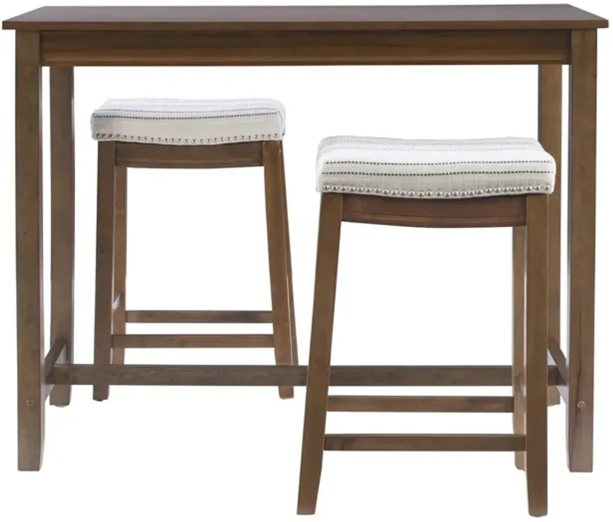 Linon Claridge 3-Piece Counter Set Rustic Stripe