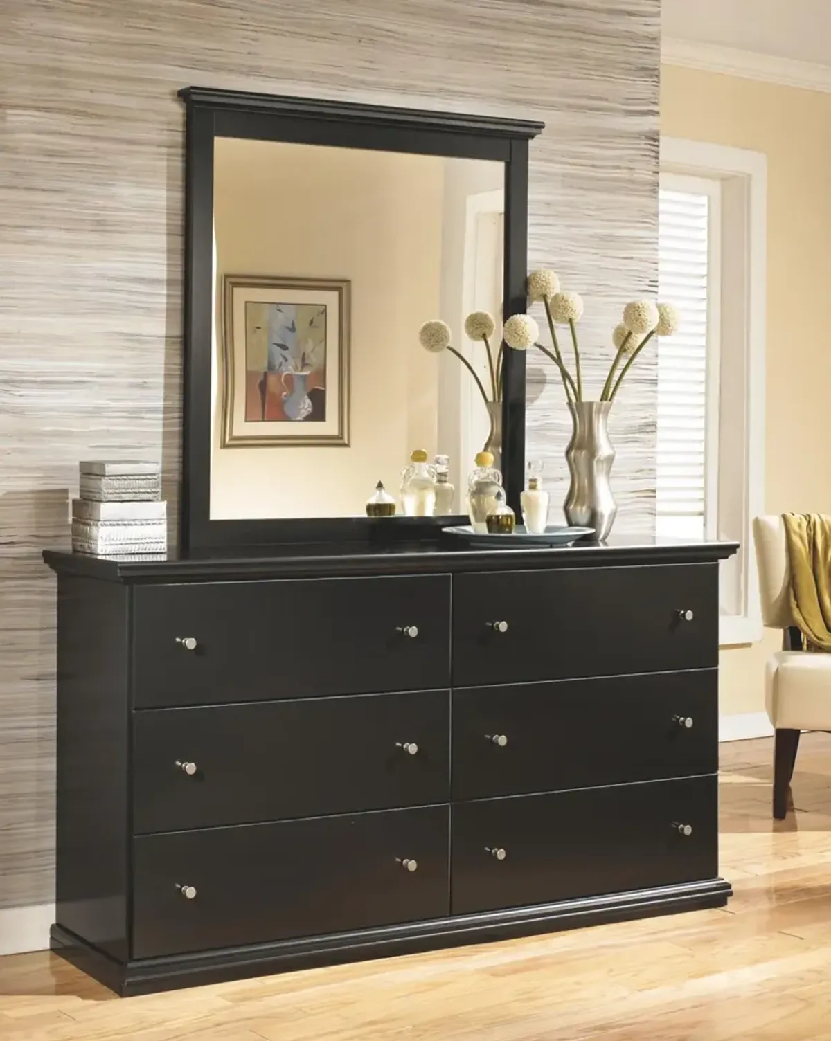 Ashley Maribel Black Dresser & Mirror