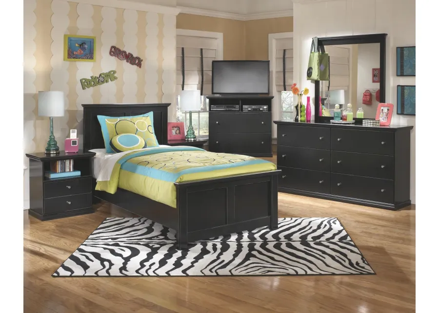 MARIBEL DRESSER AND MIRROR BLACK SIGNATURE DESIGN