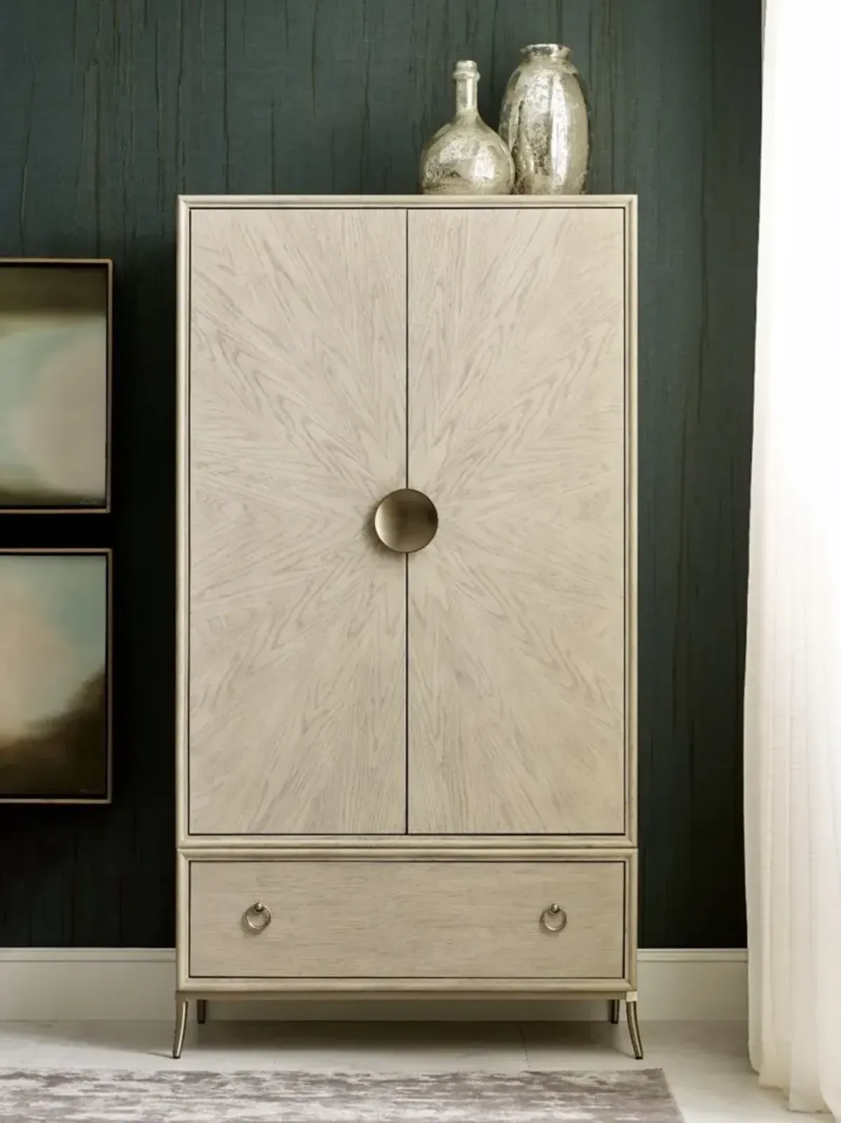 Lenox Oak Veneer Astral Armoire