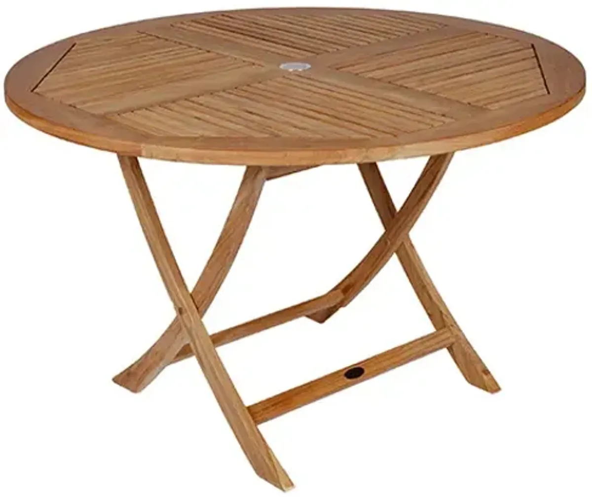 Royal Teak Round Large Sailor Outdoor Folding Dining Table