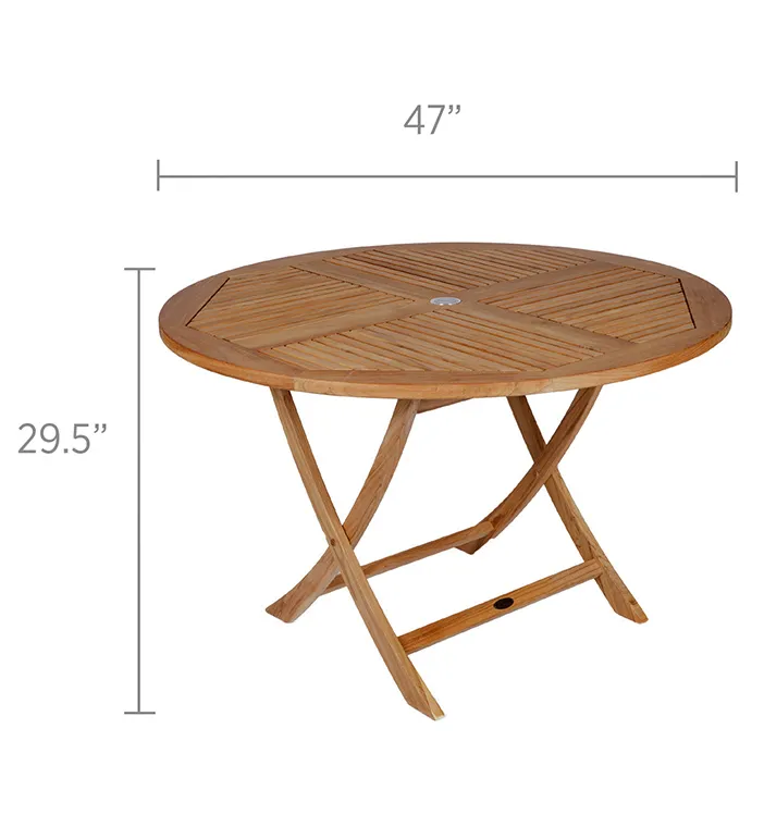 ROUND LARGE SAILOR OUTDOOR FOLDING TABLE