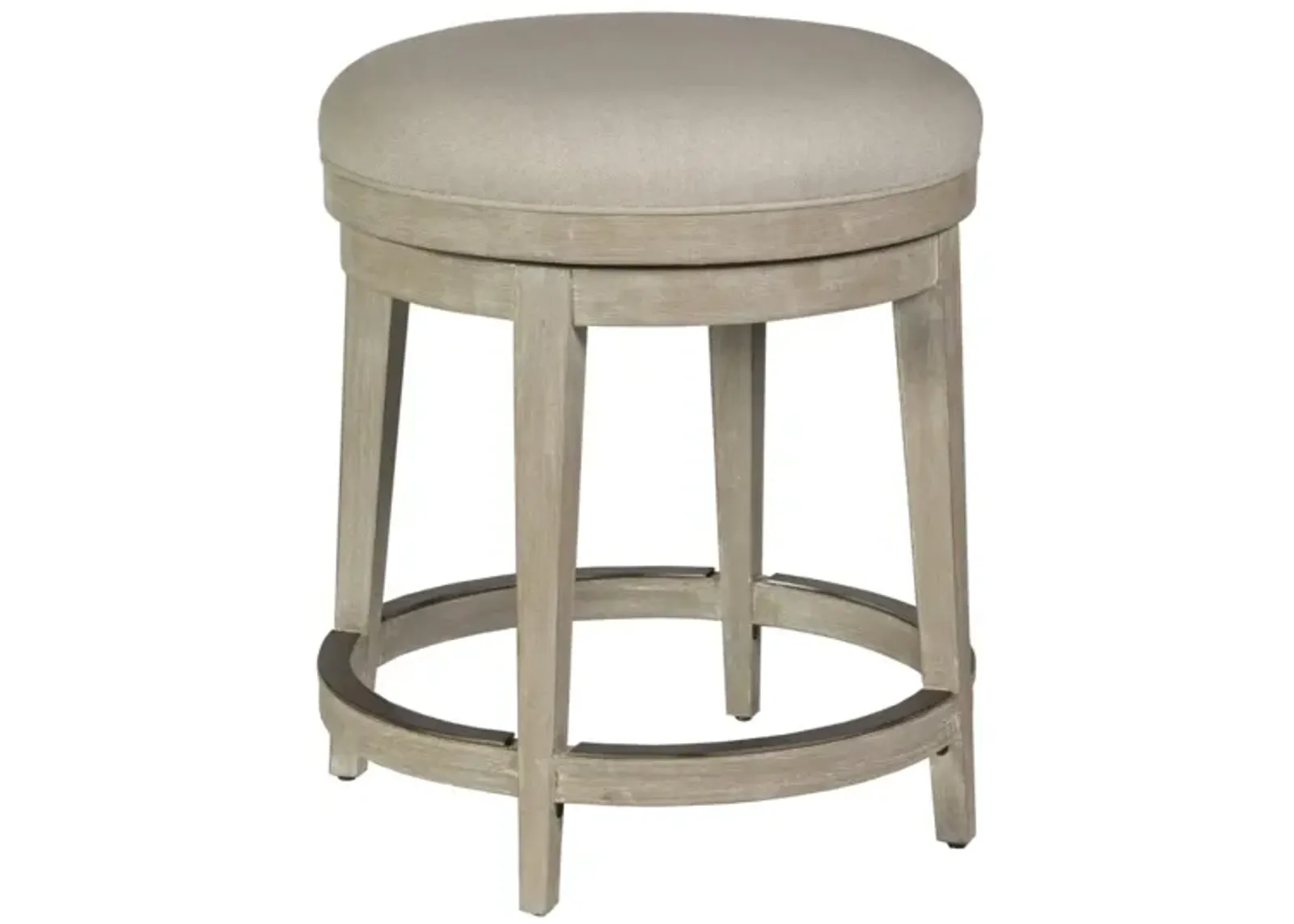 Artistica Home by Lexington Cohesion Program Cecile 24.75 Inch Backless Swivel Wood Counter Stool White Washed