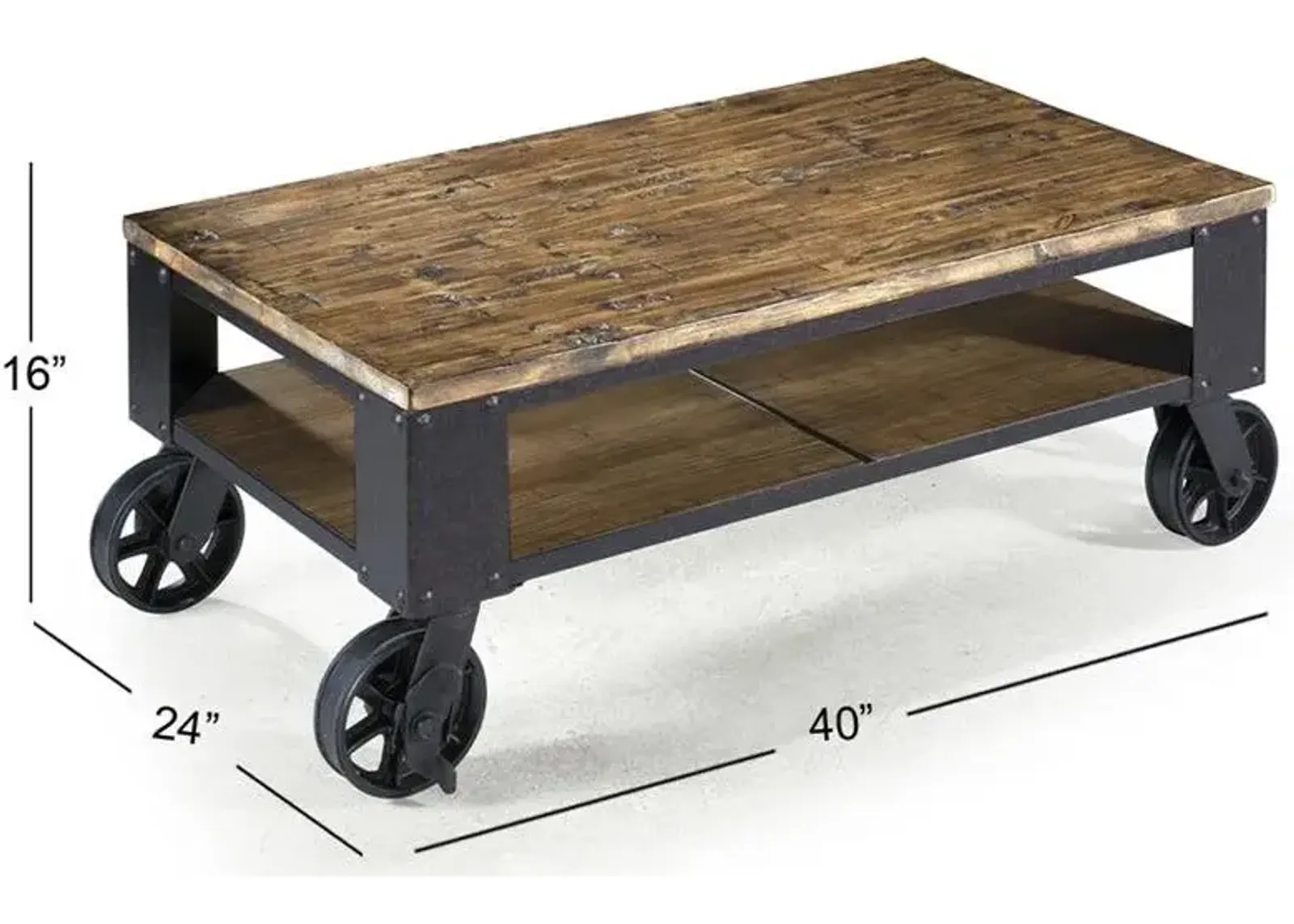 Magnussen Wood Rectangular Starter Cocktail Table Pinebrook