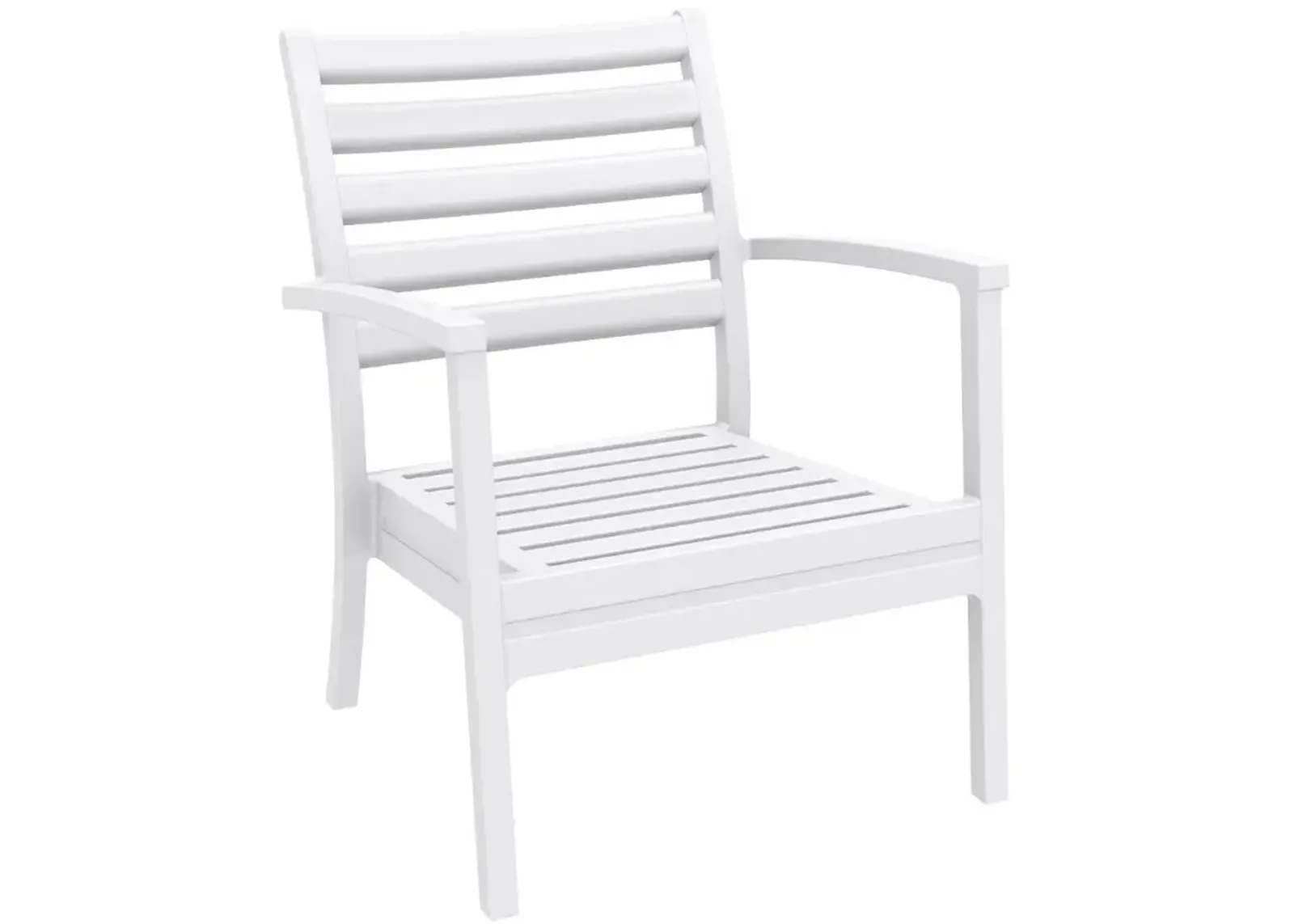 ARTEMIS XL CLUB CHAIR WHITE WITH SUNBRELLA CHARCOAL CUSHIONS