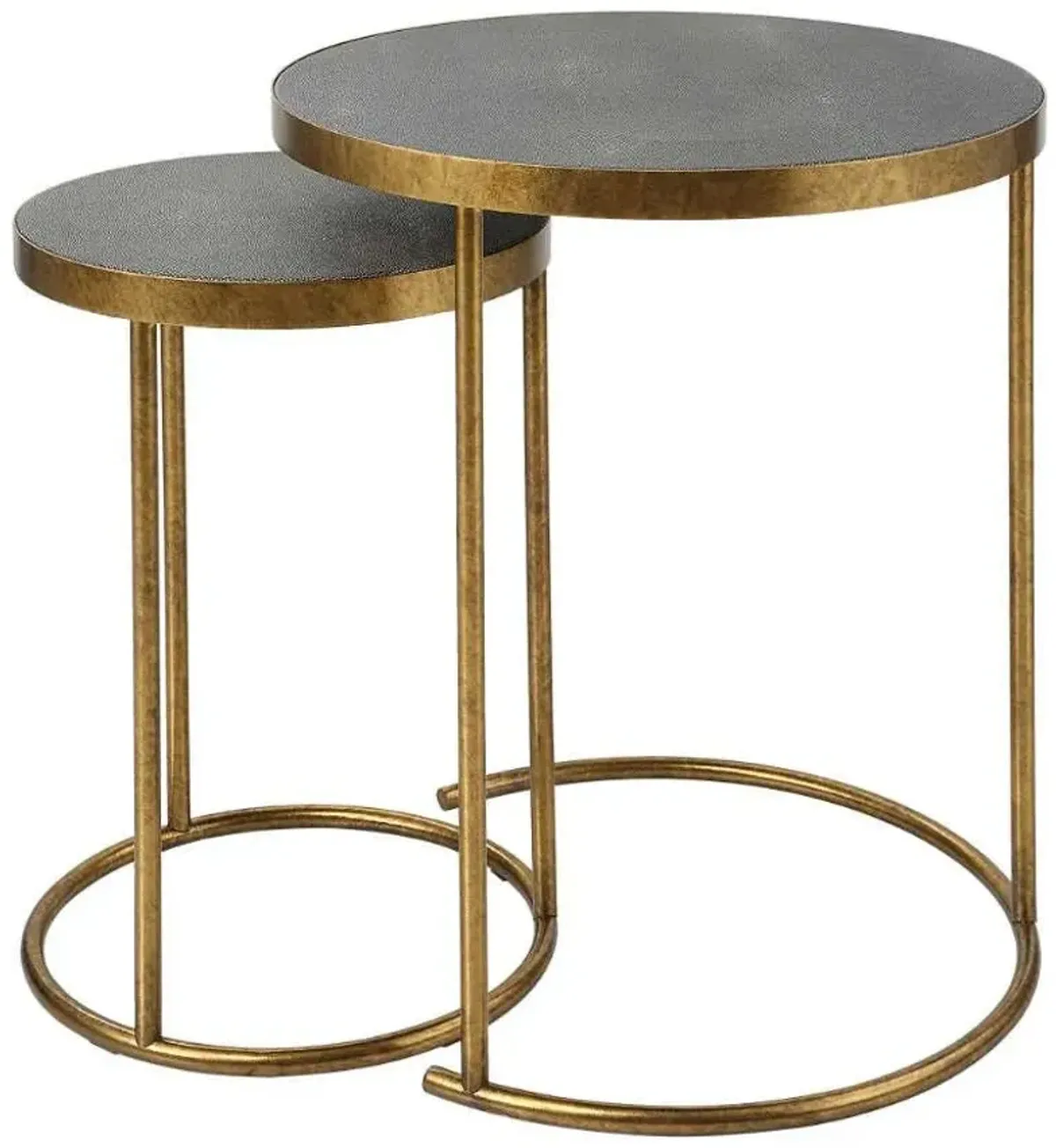 Uttermost Aragon 2-Piece Brass Nesting Table Set