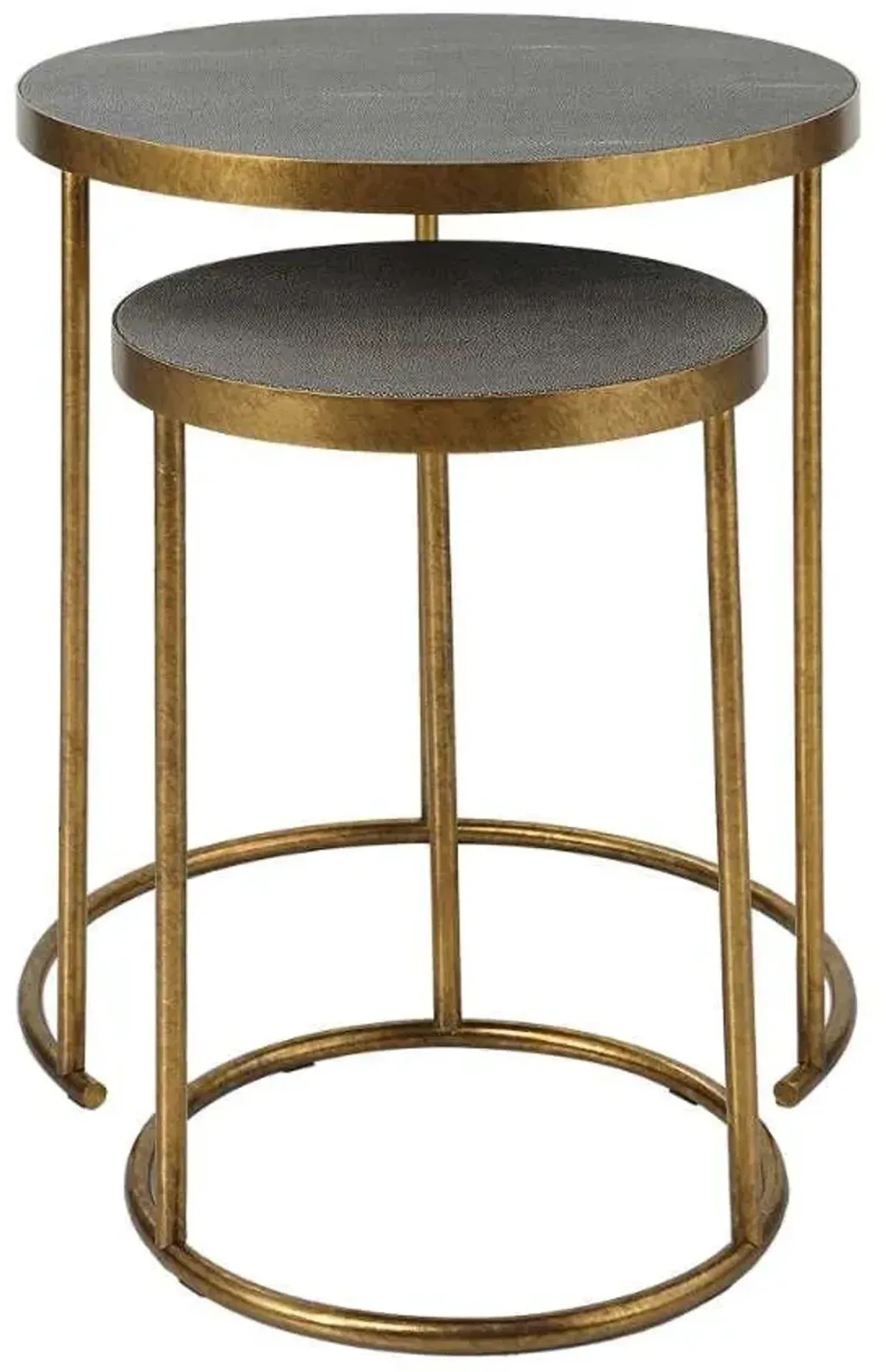 Uttermost Aragon 2-Piece Brass Nesting Table Set