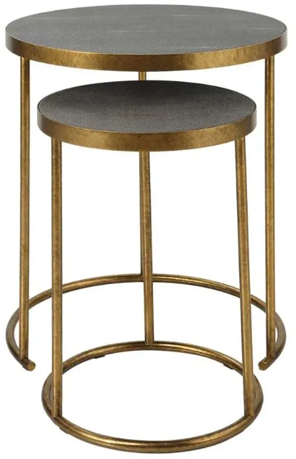 Uttermost Aragon 2-Piece Brass Nesting Table Set