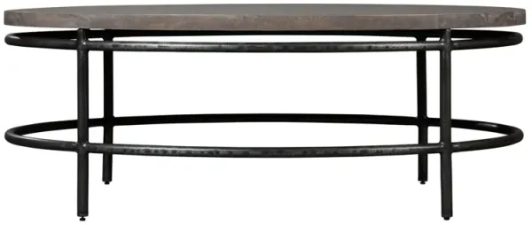 Hekman Oval Coffee Table Solid Mango Slab Top Sedona