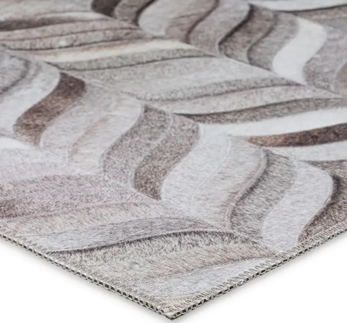 Dalyn Ribbon Wave 5'X8' Area Rug in Light Brown & Gray