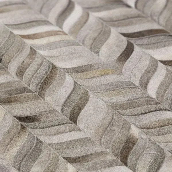 Dalyn Ribbon Wave 5'X8' Area Rug in Light Brown & Gray