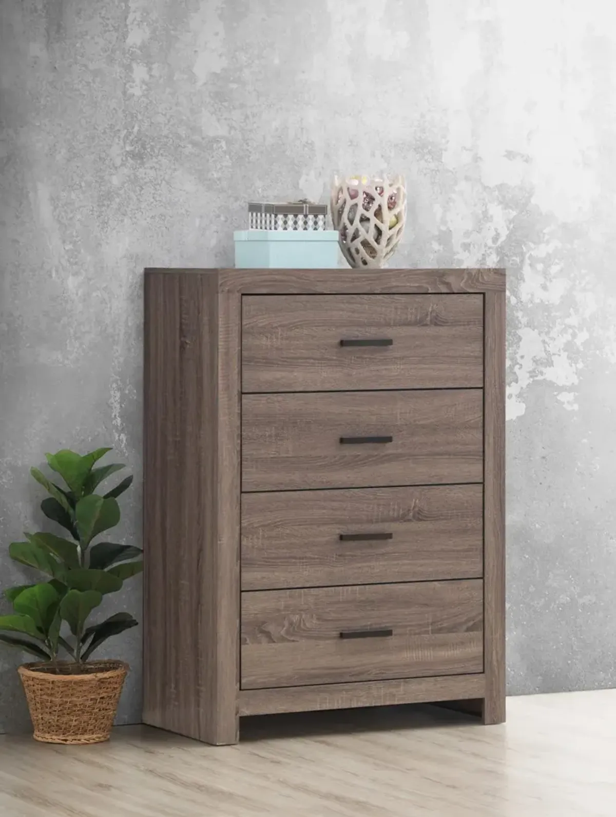 Coaster Brantford 4-Drawer Bedroom Chest Barrel Oak