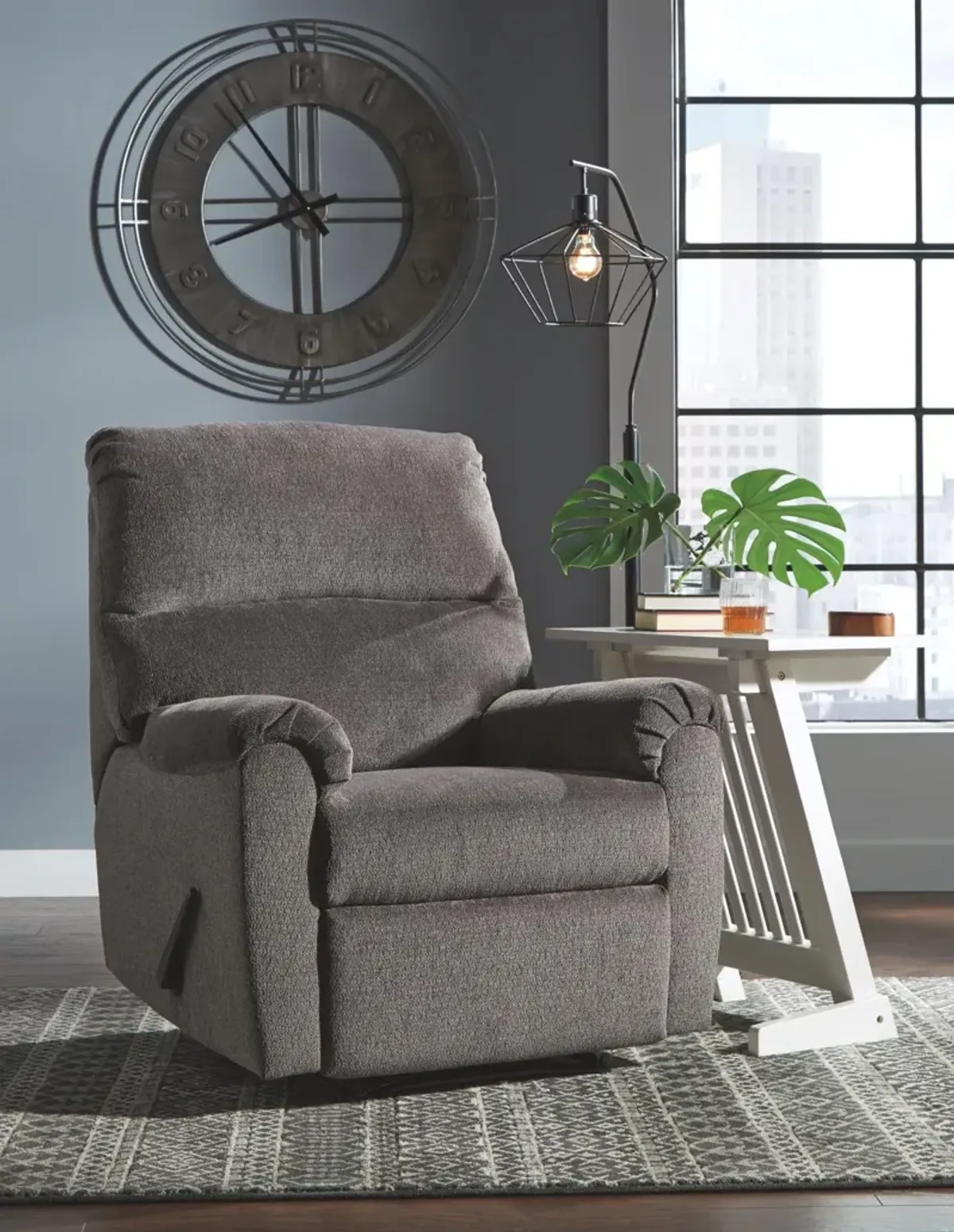 Ashley Nerviano Gray Zero Wall Recliner