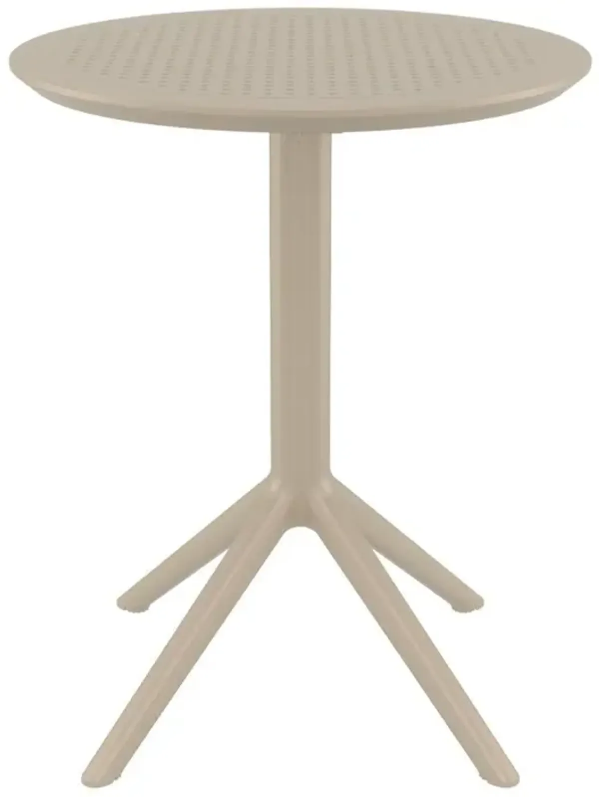 Compamia 24 Inch Outdoor Sky Round Folding Table Taupe