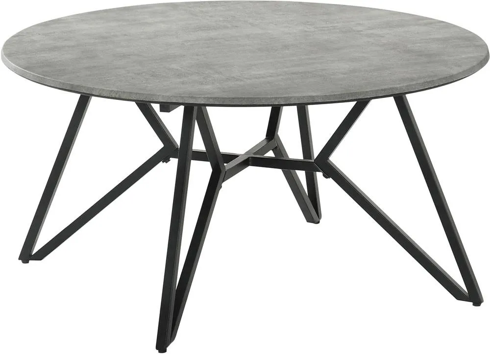 COFFEE TABLE CEMENT/GUNMETAL