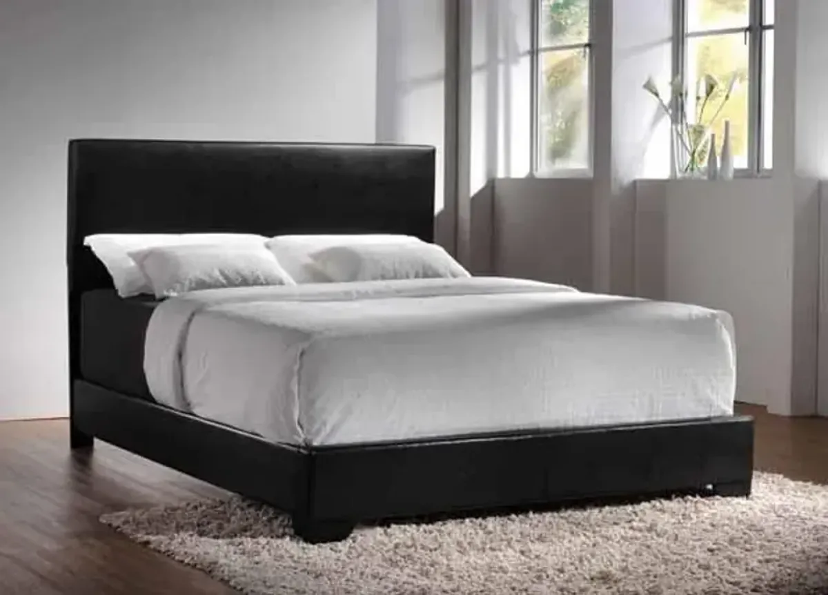 Coaster Conner Upholstered Full Panel Bed Black