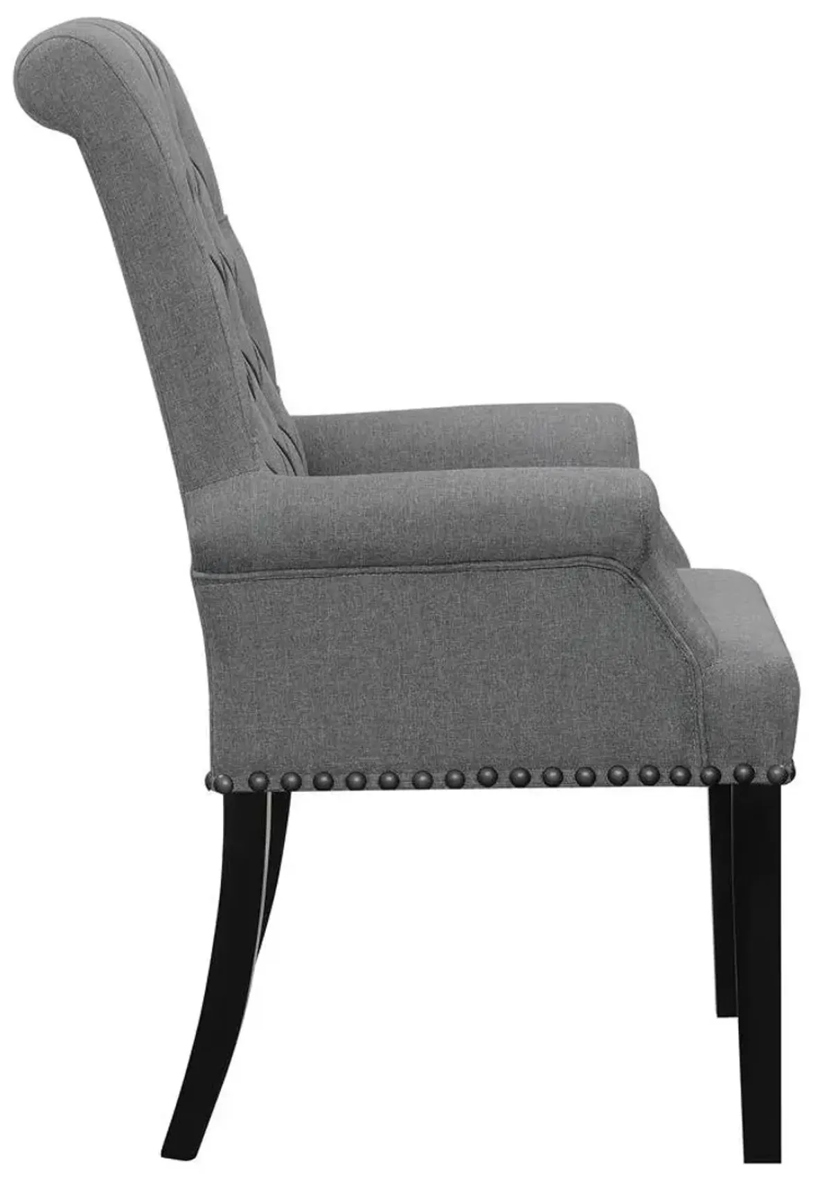 Coaster Alana Fabric Upholstered Dining Arm Chair Grey