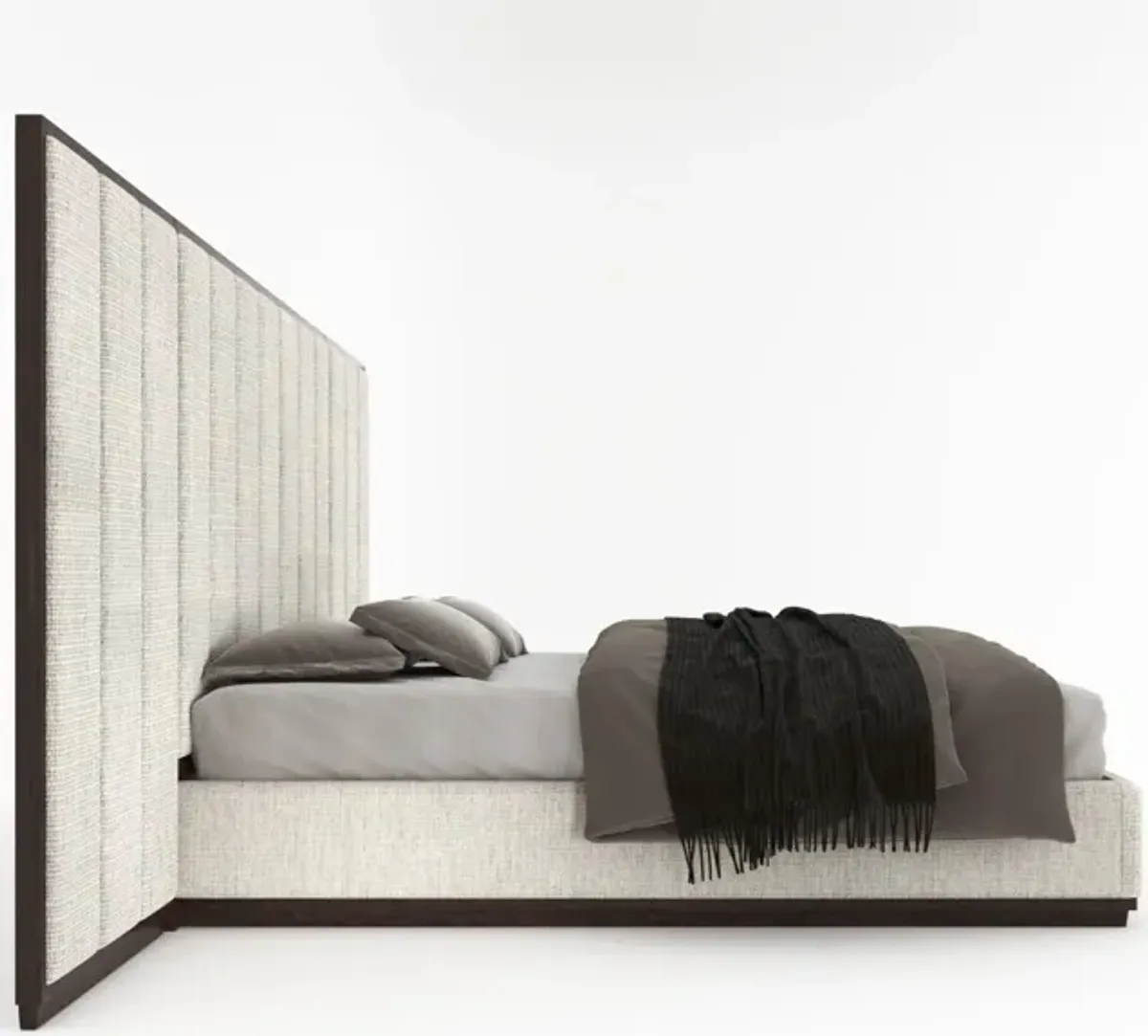 Casa Inspirata Colonna Wall California King Bed in Brunette Dark Brown Wood Finish