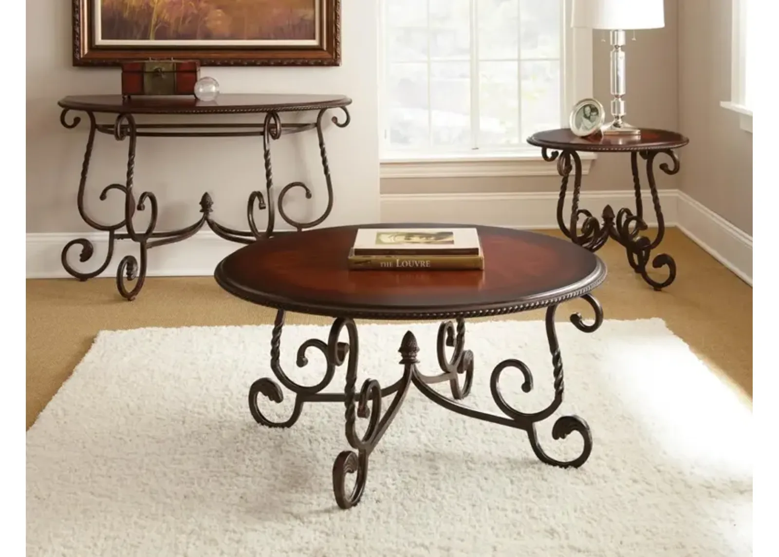 Steve Silver 3-Piece Crowley Cocktail Table & 2 End Tables