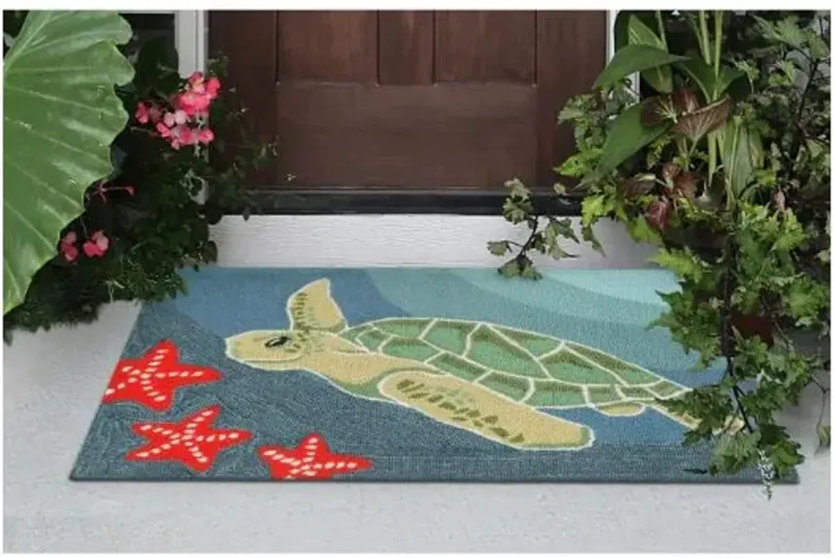 Trans Ocean Frontporch Sea Turtle Ocean Doormat