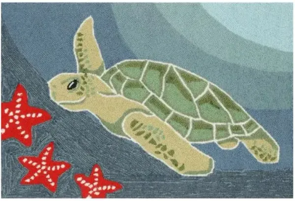 Trans Ocean Frontporch Sea Turtle Ocean Doormat
