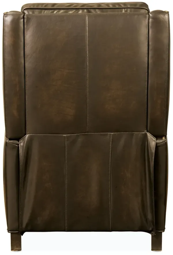 Hooker Furniture Kerley Sarzana Fortress Manual Push Back Leather Recliner Chair