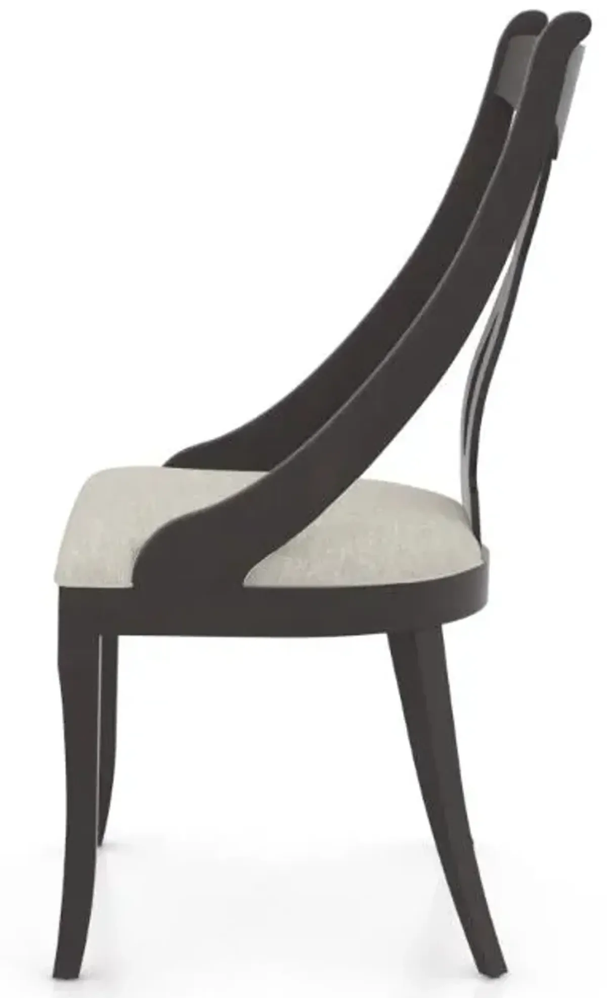 Canadel Custom Upholstered Chair Classic Ebony Antique Finish