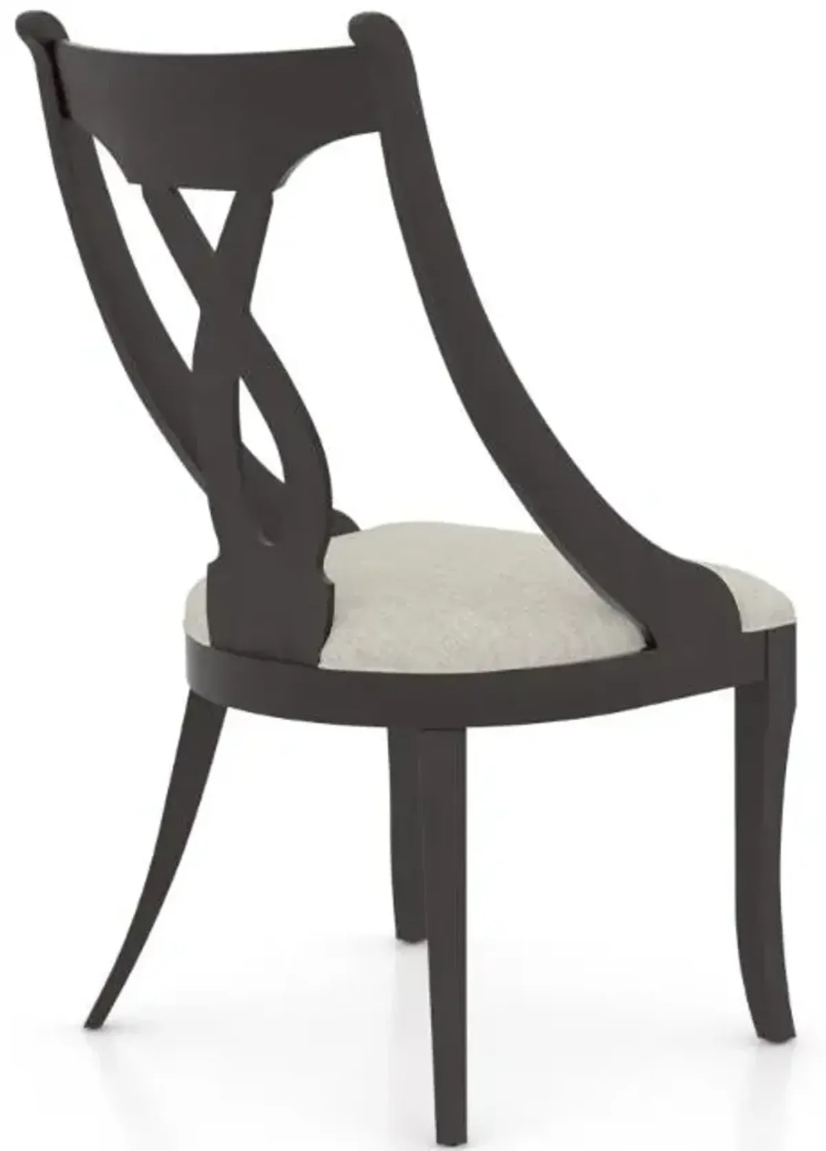 Canadel Custom Upholstered Chair Classic Ebony Antique Finish