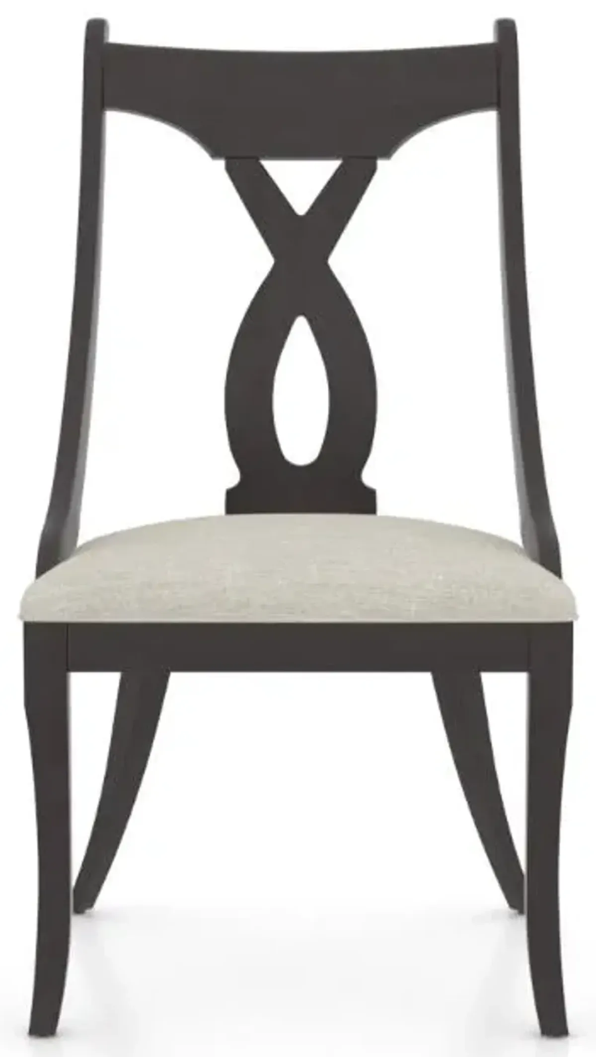 Canadel Custom Upholstered Chair Classic Ebony Antique Finish