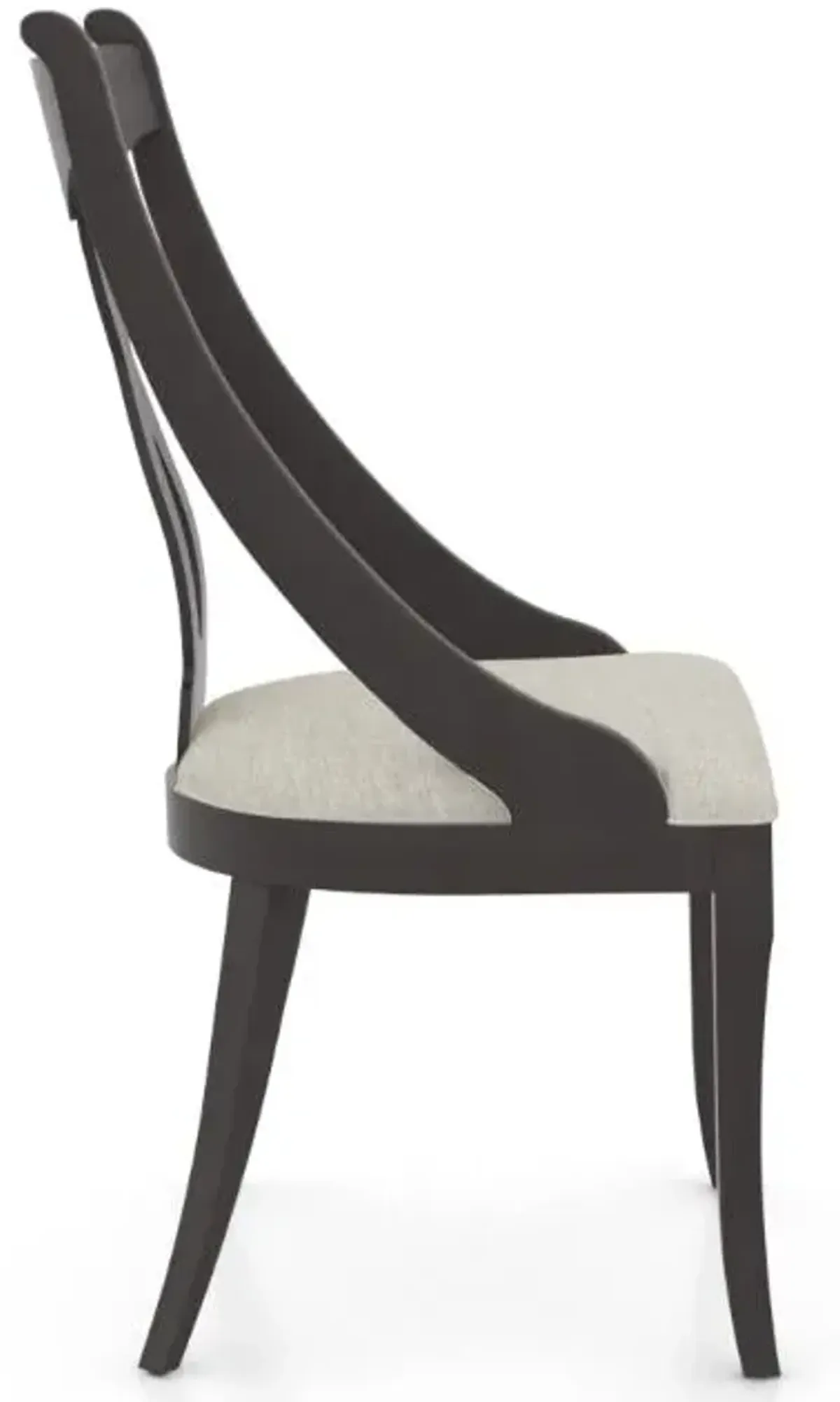 Canadel Custom Upholstered Chair Classic Ebony Antique Finish