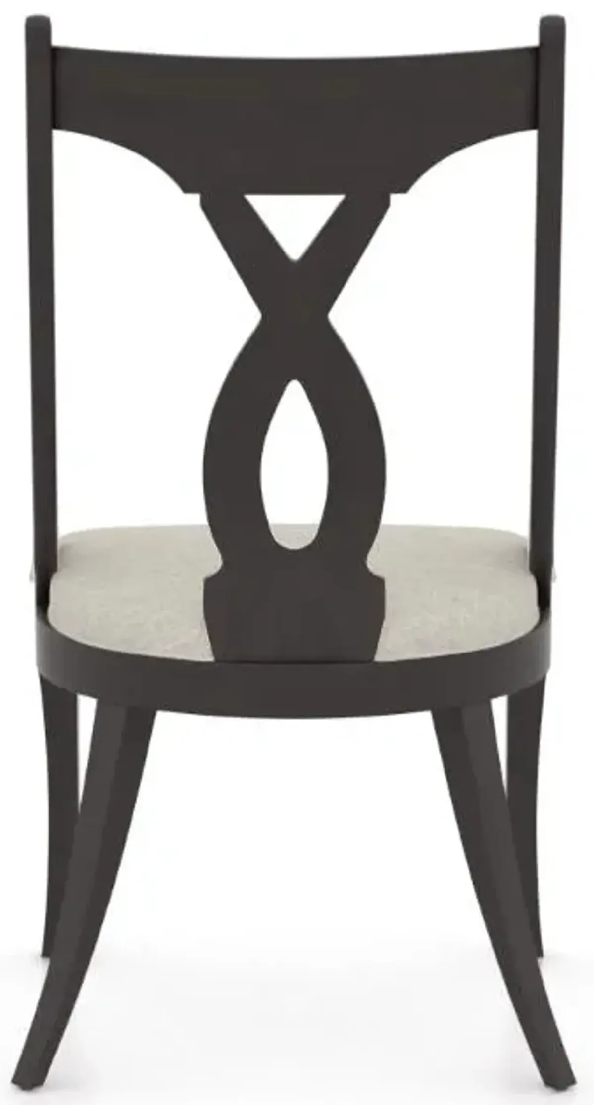 Canadel Custom Upholstered Chair Classic Ebony Antique Finish