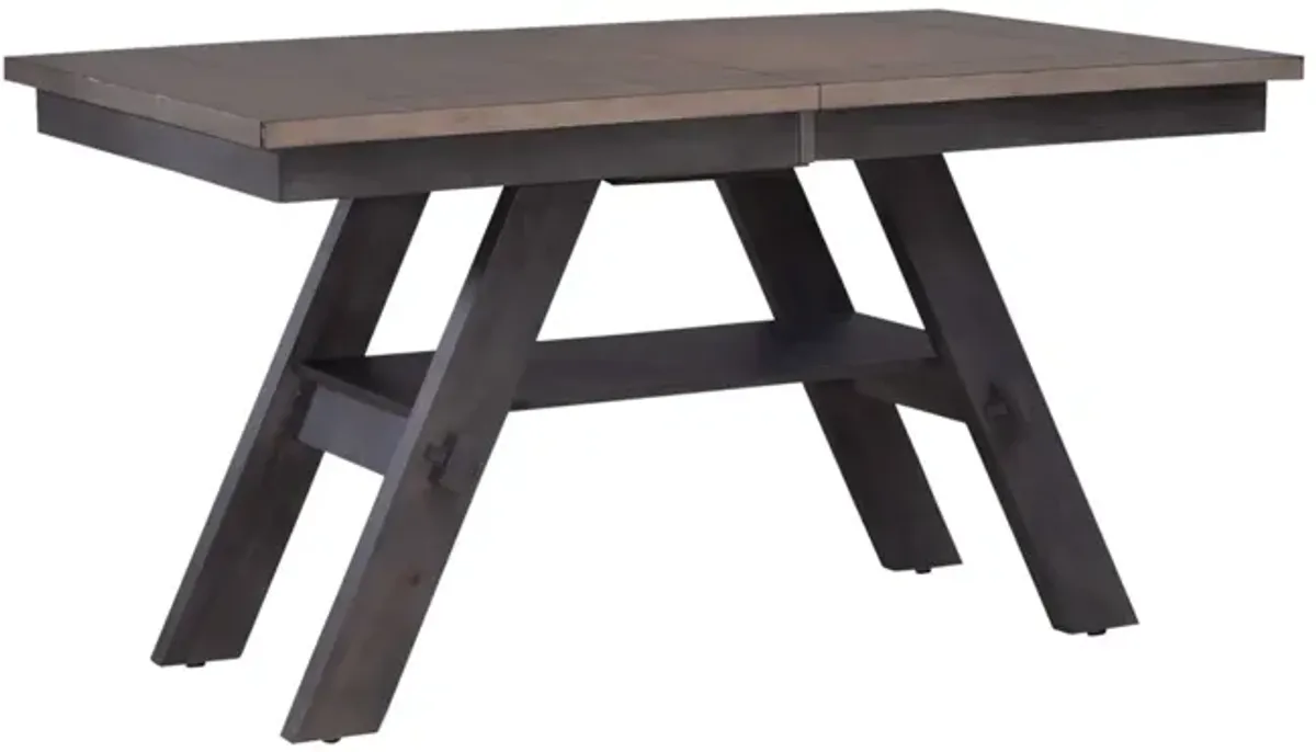 Lawson 5-Piece Slate/Weathered Gray Gathering Casual Dining Table Set