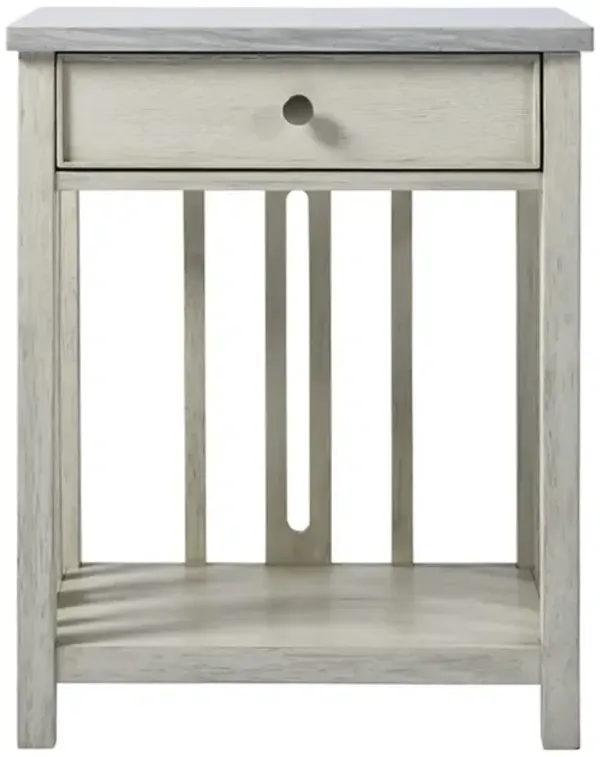 Universal Escape Coastal Living Home Sandbar Nightstand with Stone Top