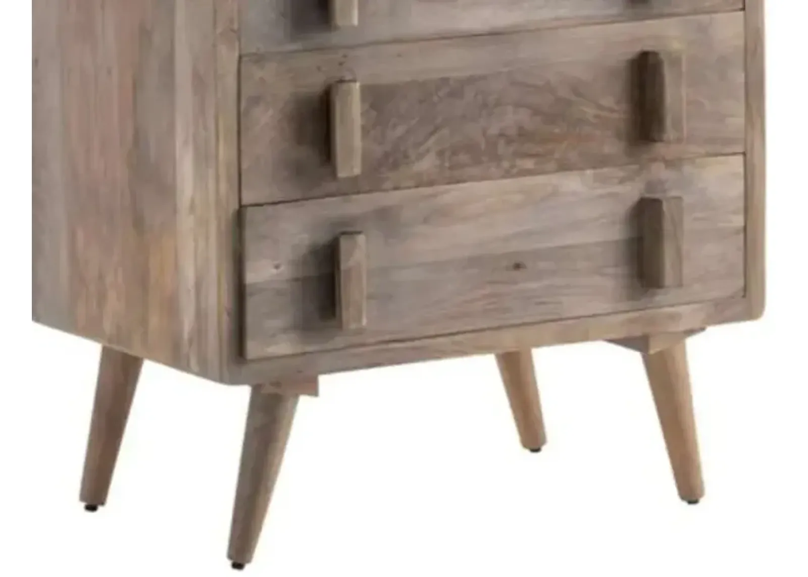 Crestview Emma Taupe Mango Wood Chest