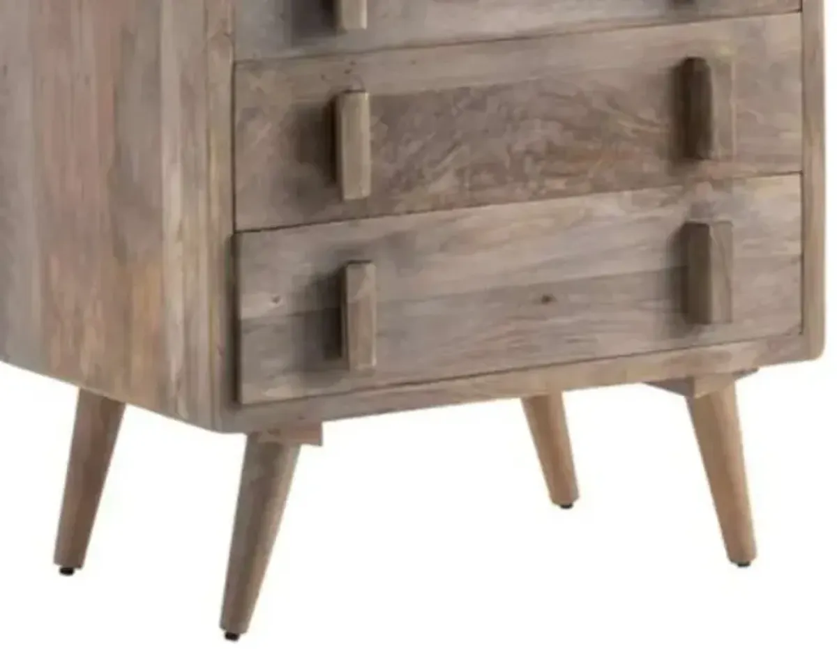 Crestview Emma Taupe Mango Wood Chest