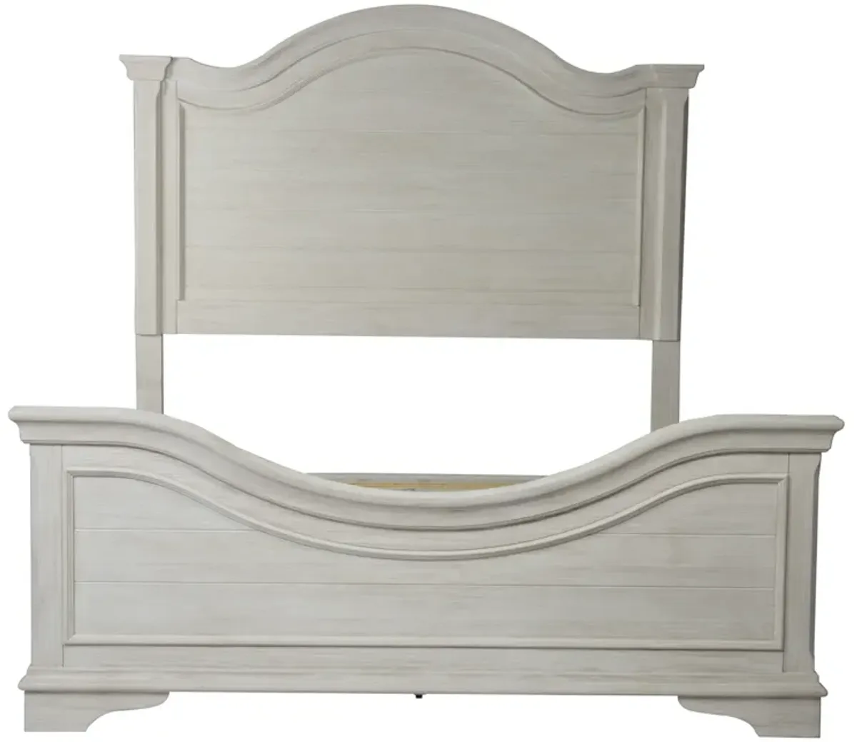 Liberty Furniture Bayside Antique White California King Panel Bed