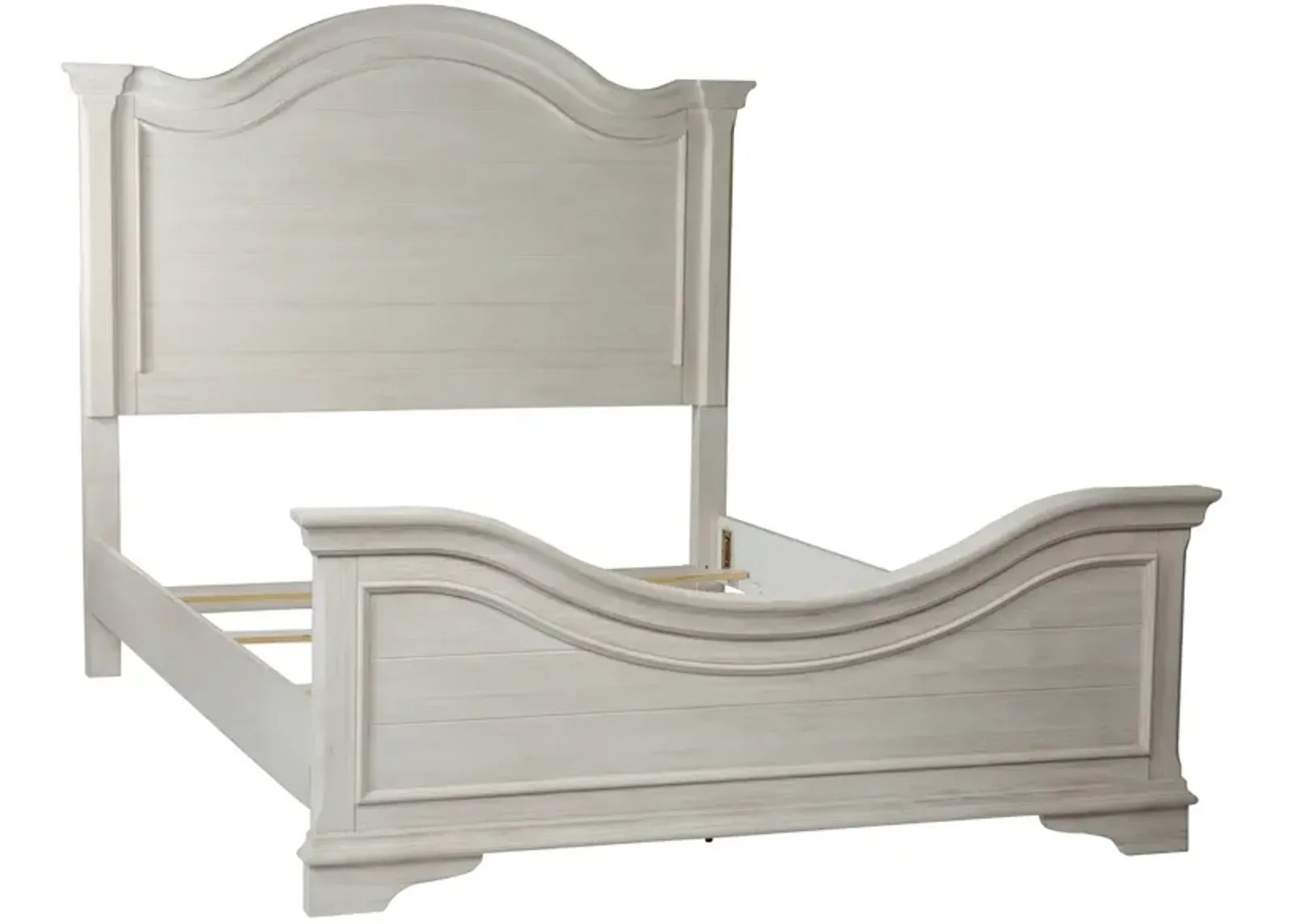 Liberty Furniture Bayside Antique White California King Panel Bed