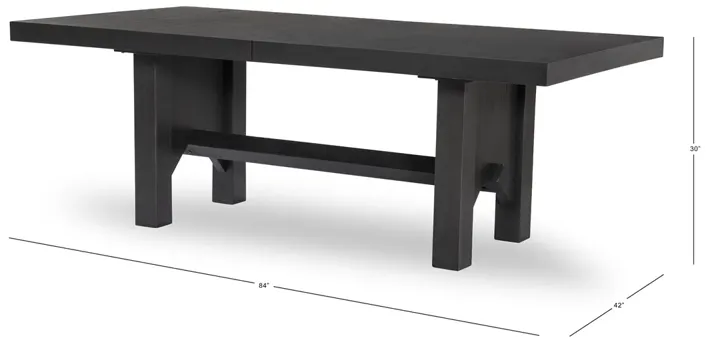 COMPLETE TRESTLE TABLE DARK OAK FINISH - WESTWOOD DARK