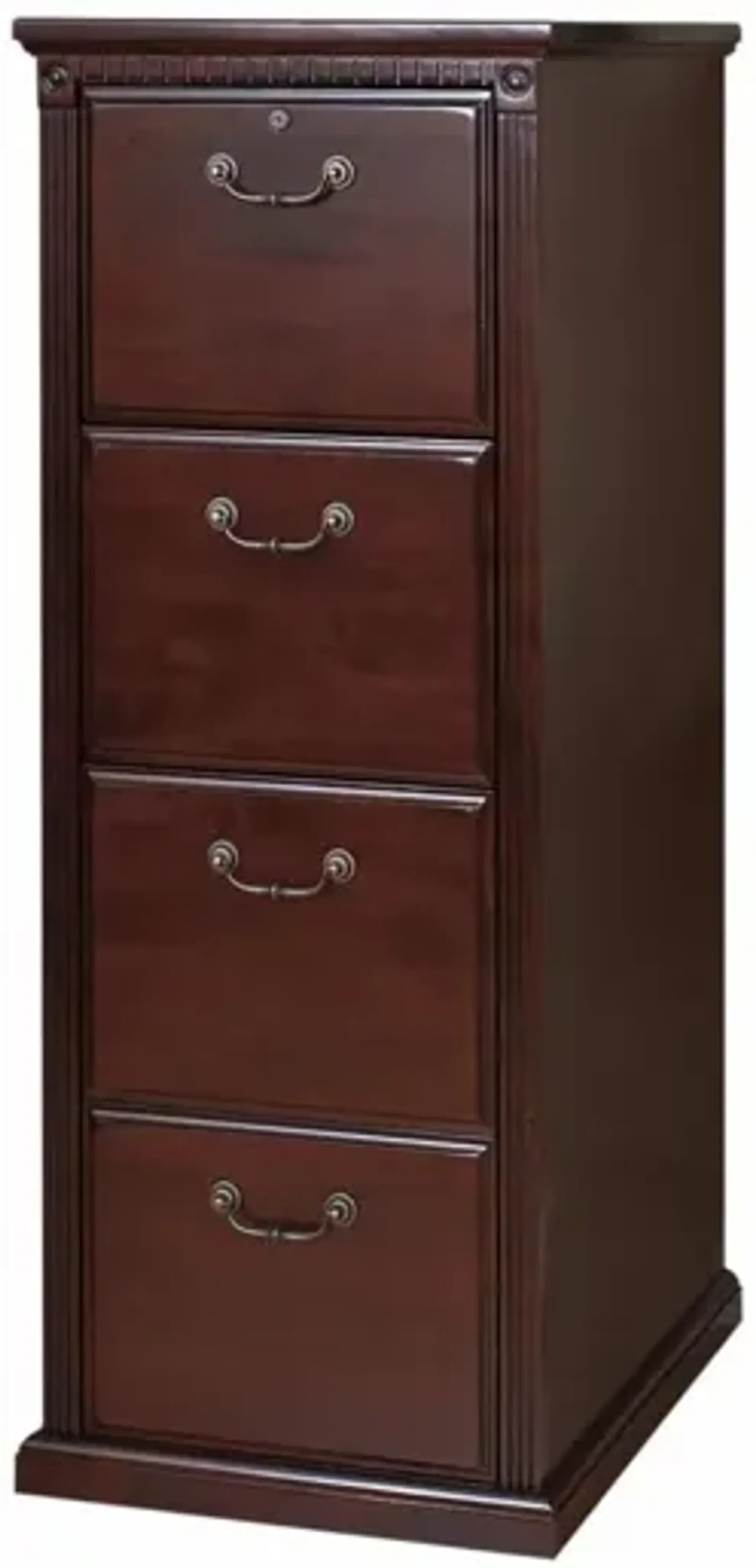 Martin Furniture Huntington Vibrant Cherry 4-Drawer Office File Cabinet