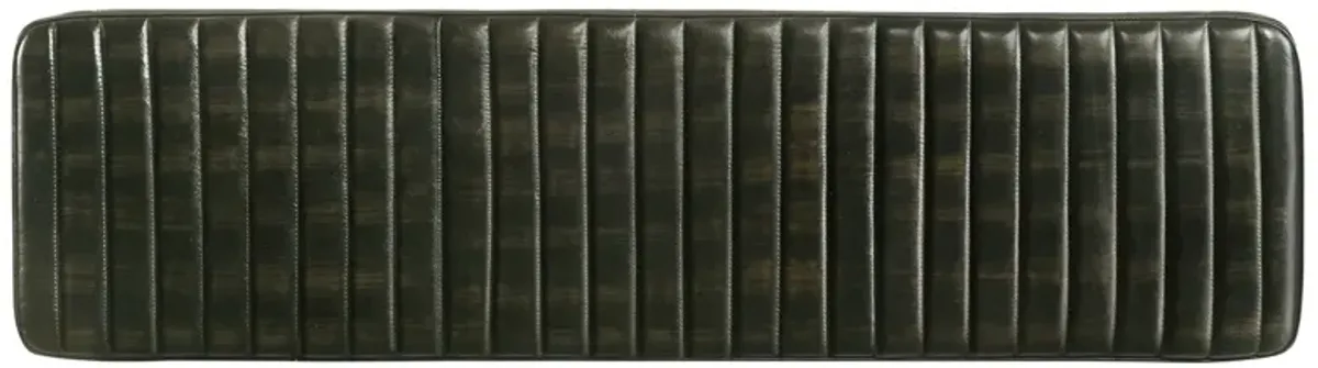 Coaster Misty Leather Upholstered Dining Bench Antique Espresso